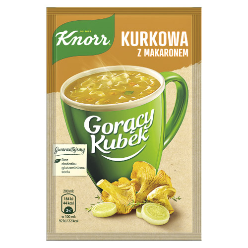 KNORR ZUPA GORĄCY KUBEK KURKOWA Z MAKARONEM 13g