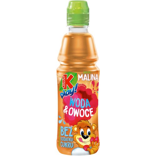 KUBUŚ WODA&OWOCE PLAY JABKO MALINA 400ml