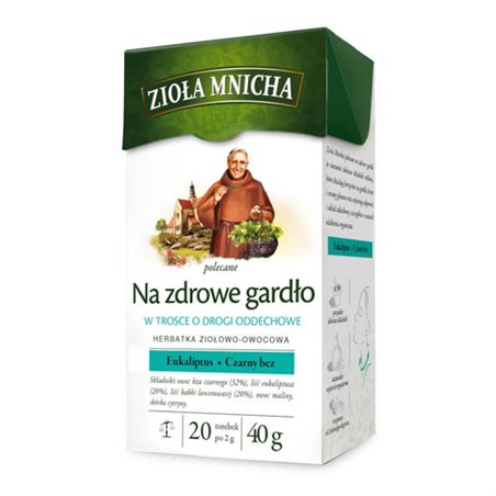 HERBAPOL HERBATA BIG-ACTIVE ZIOŁA MNICHA NA GARDŁO 20x2g 40g