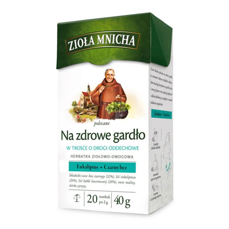 HERBAPOL HERBATA BIG-ACTIVE ZIOŁA MNICHA NA GARDŁO 20x2g 40g