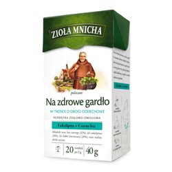 HERBAPOL HERBATA BIG-ACTIVE ZIOŁA MNICHA NA GARDŁO 20x2g 40g