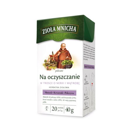 HERBAPOL HERBATA BIG-ACTIVE ZIOŁA MNICHA NA OCZYSZCZANIE 20x2g 40g
