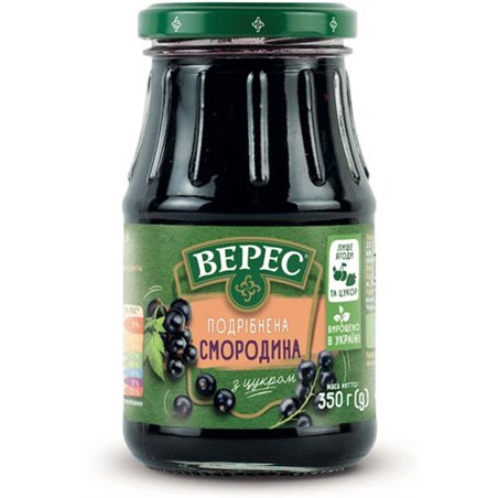 VERES OWOCE CZARNA PORZECZKA ROZDROBNIONA 350g
