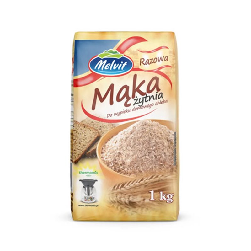 MELVIT MĄKA PSZENNA RAZOWA CHLEBOWA TYP2000 1kg