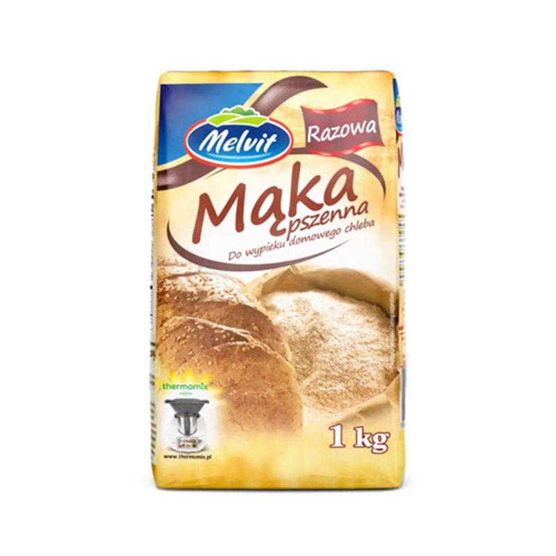 MELVIT MĄKA PSZENNA RAZOWA CHLEBOWA TYP1850 1kg