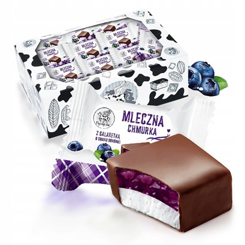 AIM CZEKOLADKI PIANKA MLECZNA CHMURKA BORÓWKOWA ~1KG