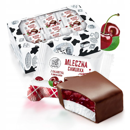AIM CZEKOLADKI PIANKA MLECZNA CHMURKA WIŚNIOWA ~1KG