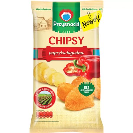 PRZYSNACKI CHIPSY Z PAPRYKĄ ŁAGODNĄ 135g