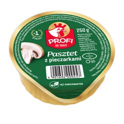 PROFI PASZTET Z DROBIEM I PIECZARKAMI 250g
