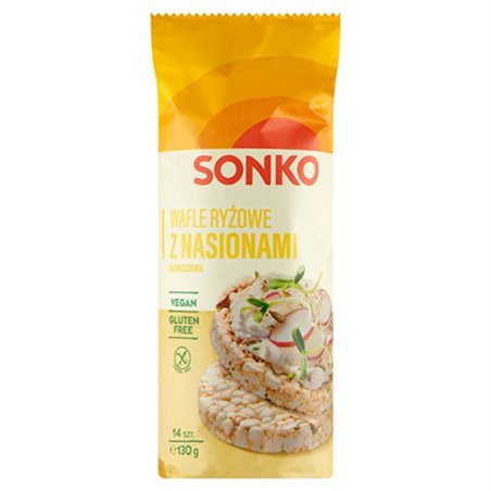 SONKO WAFLE RYŻOWE ZE SŁONECZNIKIEM 130G