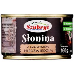 SZUBRYT KONSERWA SŁONINA Z CZOSNKIEM NIEDZWIEDZIM 160g