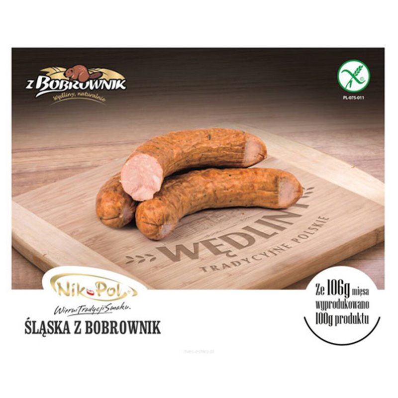 NIK-POL KIEŁBASA ŚLĄSKA Z BOBROWNIK ~0,8KG