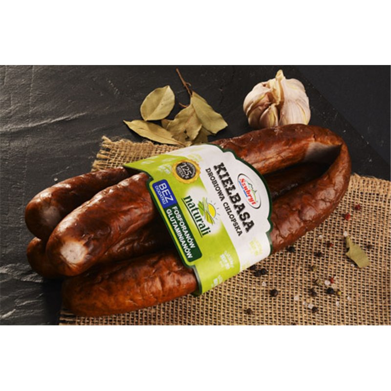 SZUBRYT KIEŁBASA CHŁOPSKA DROBIOWA Z INDYKIEM "NATIRALI" ~1kg
