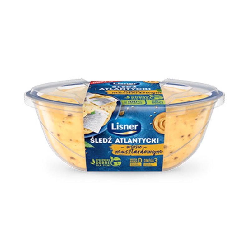 LISNER FILETY ŚLEDZIOWE W SOSIE MUSZTARDOWYM 280g