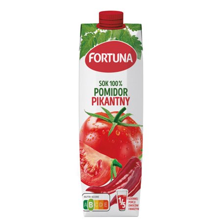 FORTUNA SOK POMIDOROWY PIKANTNY 100% 1L