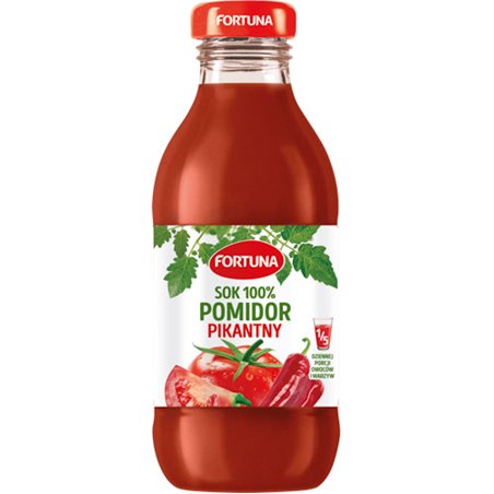 FORTUNA SOK POMIDOROWY PIKANTNY 100% 300ml