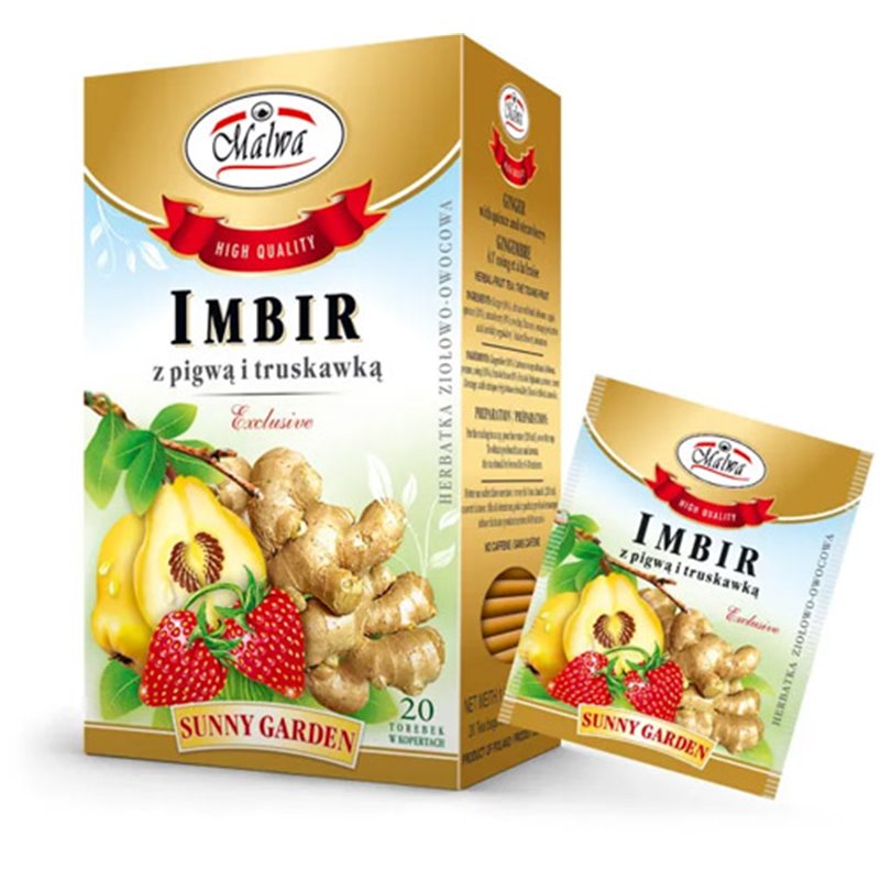 MALWA HERBATA IMBIR Z PIGWA TRUSKAWKA 20x2g 40g