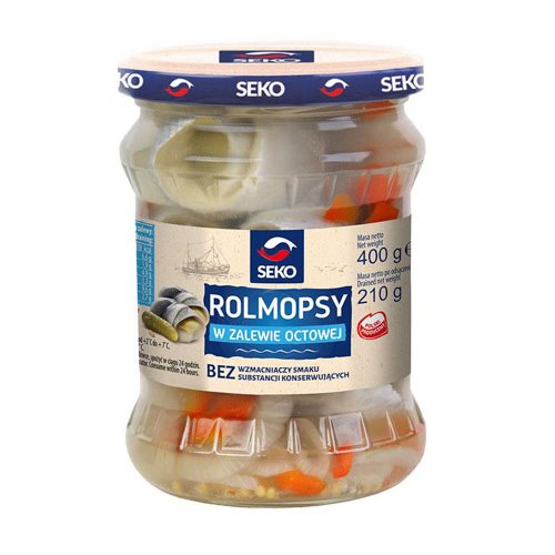 SEKO FILETY ŚLEDZIOWE SŁOIK ROLMOPS 400g