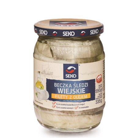 SEKO FILETY ŚLEDZIOWE SŁOIK BECZKA PO WIEJSKU 550g