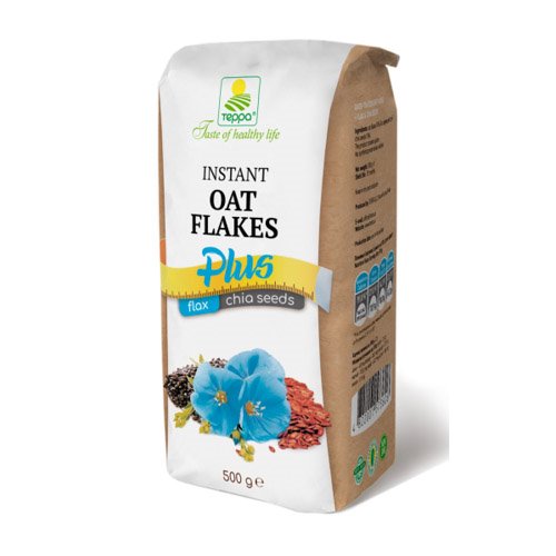 TERRA PŁATKI OWSIANE + NASIONA CHIA I LNU 500g